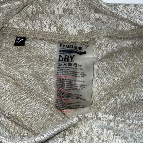 Gymshark DRY beige snakeskin print active Leggings SzS - Picture 3 of 12